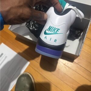 Jordan White and Purple Men's Shoes